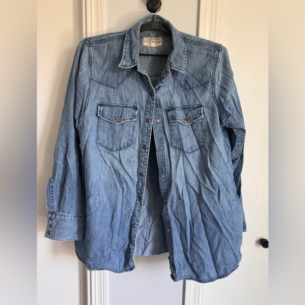 Hatch x Current/Elliott denim shirt in Hatch size 3